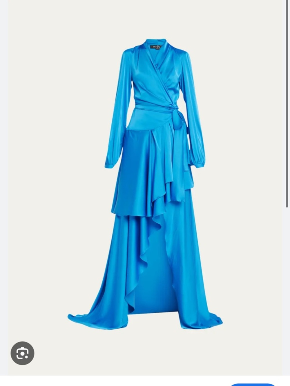 PATBO High-Low Ruffle Maxi Wrap Dress Blue Size Medium 6/8 PatBo maxi dress